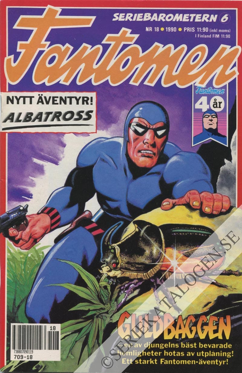 Framsida på Fantomen #18 (1990)