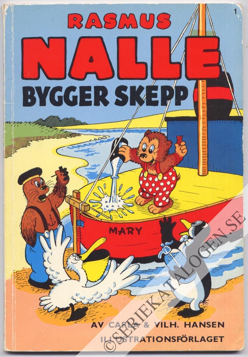 Framsida på Rasmus Nalle bygger skepp (1969)