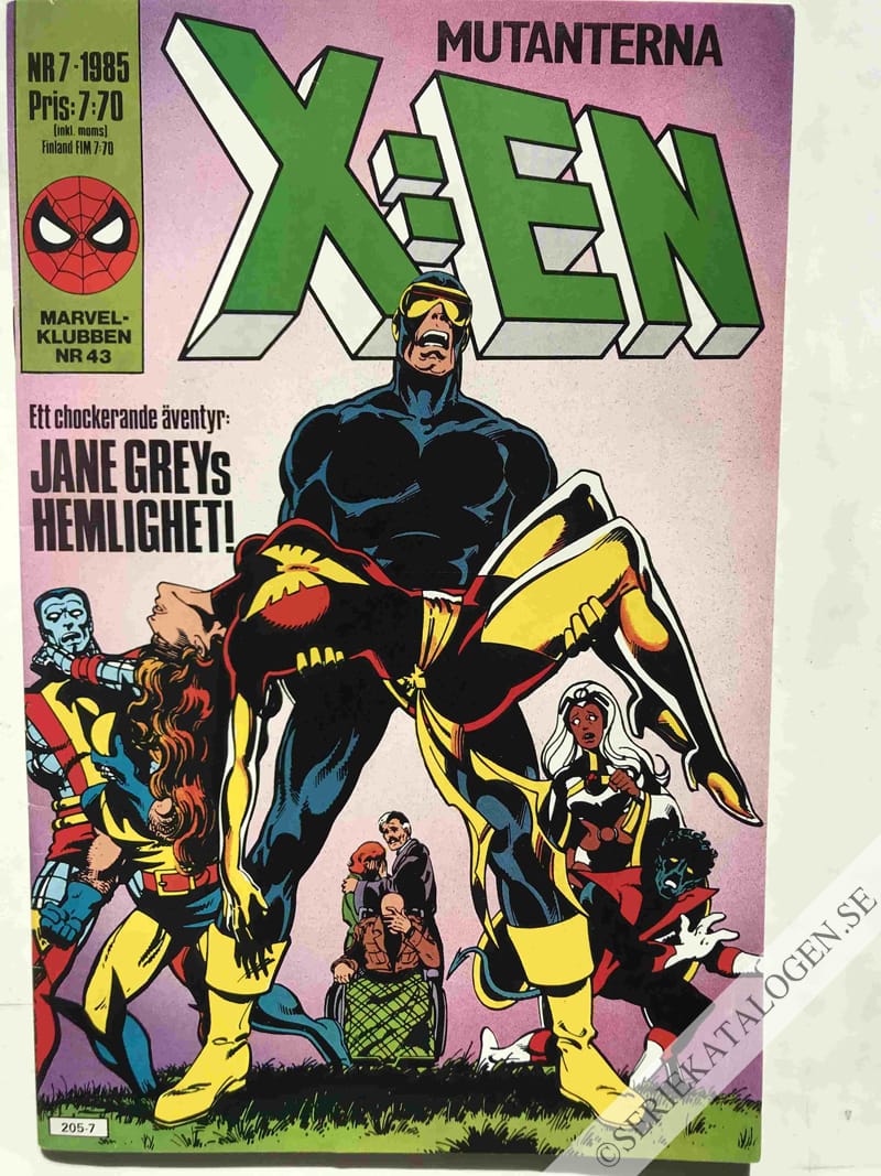 Framsida på X:en #7 (1985)