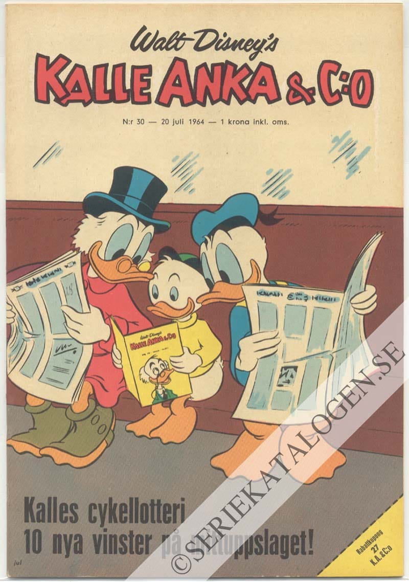 Framsida på Kalle Anka & C:o #30 (1964)