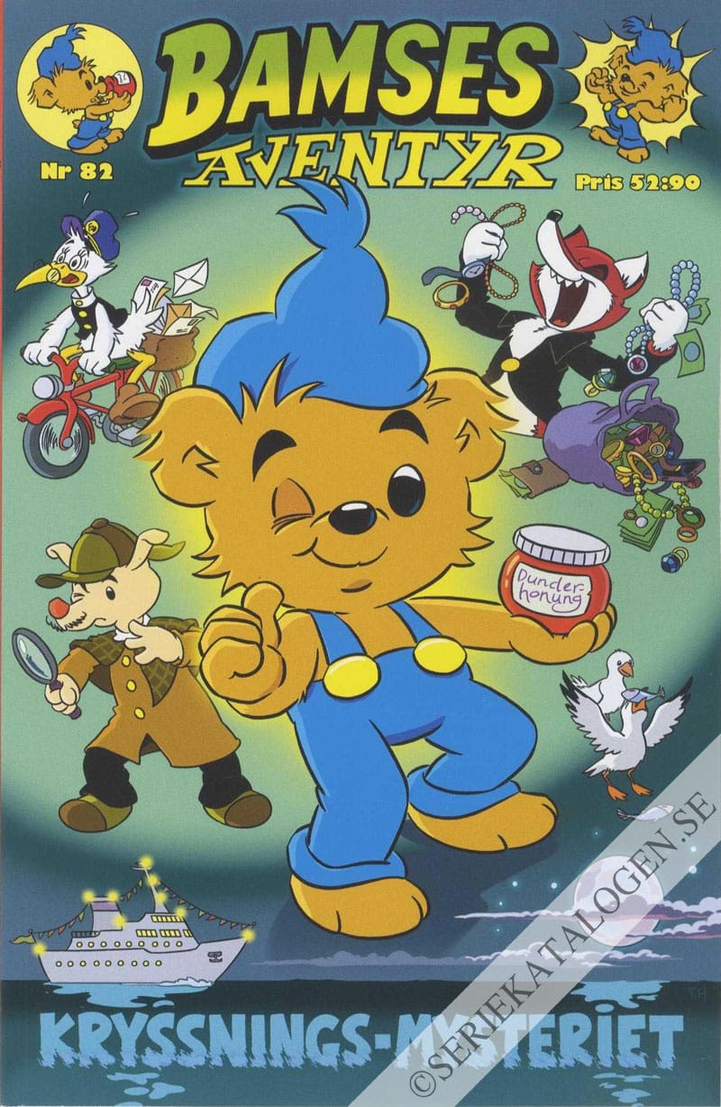 Framsida på Bamses äventyr Kryssnings-mysteriet (2019)