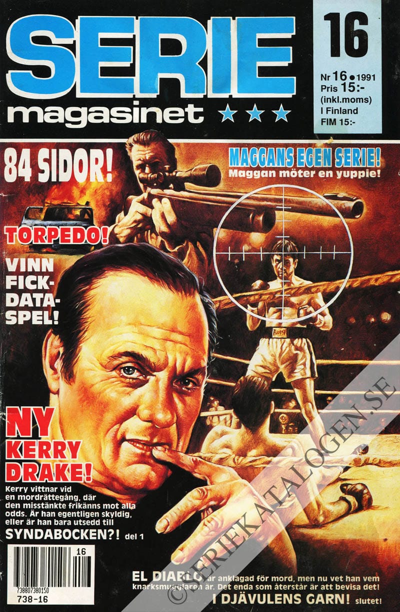 Framsida på Seriemagasinet #16 (1991)