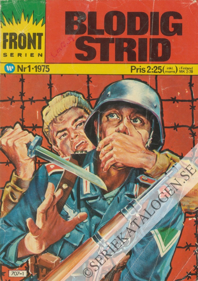 Framsida på Frontserien #1 - Blodig strid (1975)