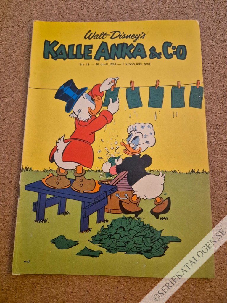 Framsida på Kalle Anka & C:o #18 (1963)