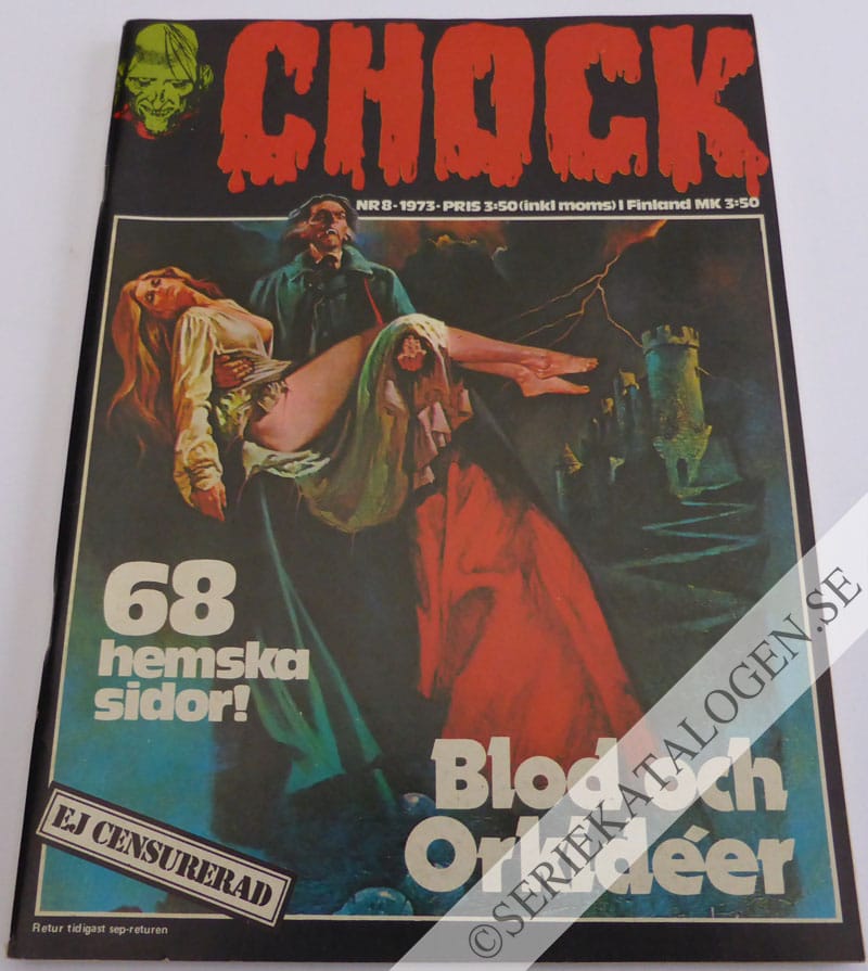 Framsida på Chock Blod och orkidéer (1973)