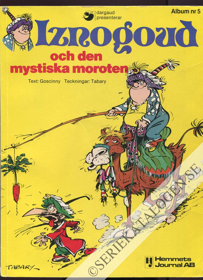 Framsida på Iznogoud Iznogoud och den mystiska moroten (1978)