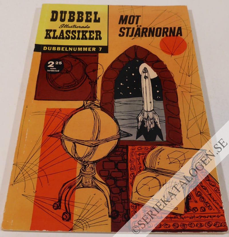 Framsida på Illustrerade Klassiker dubbelnummer Mot stjärnorna (1961)