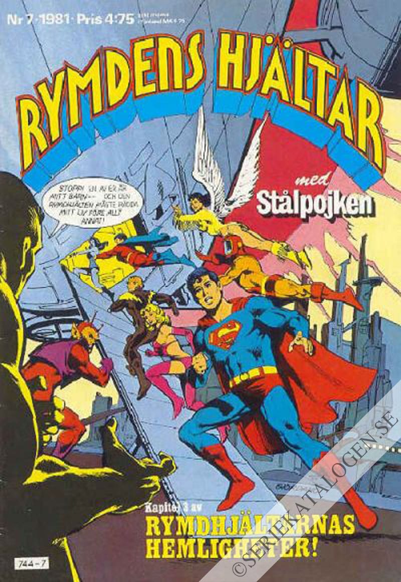 Framsida på Rymdens hjältar med Stålpojken #7 (1981)