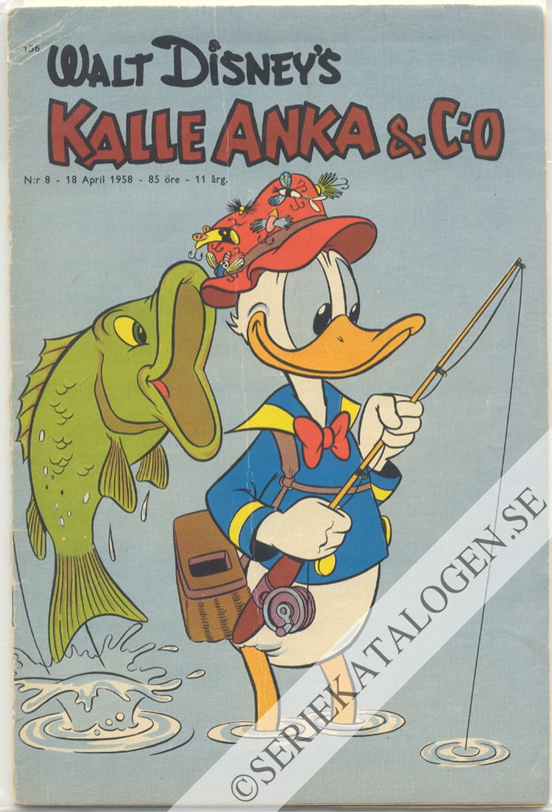 Framsida på Kalle Anka & C:o #8 (1958)
