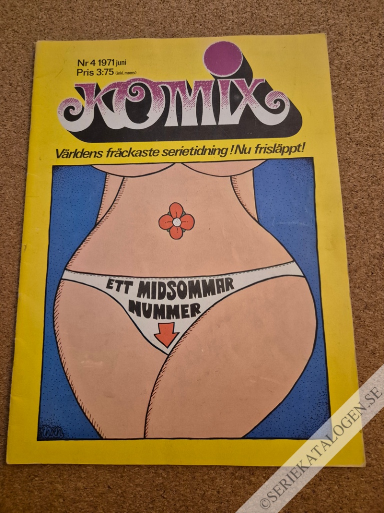 Framsida på Komix #4 (1971)