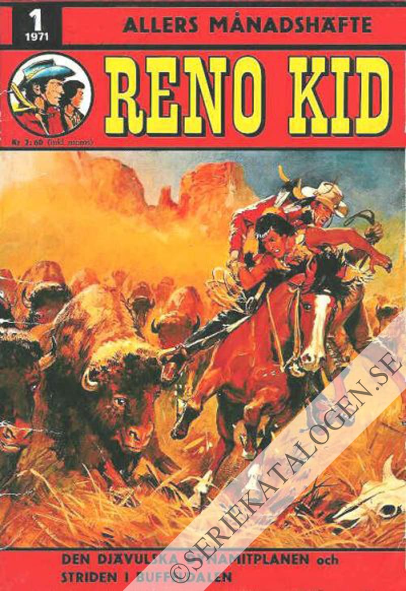Framsida på Allers månadshäfte Reno Kid (1971)