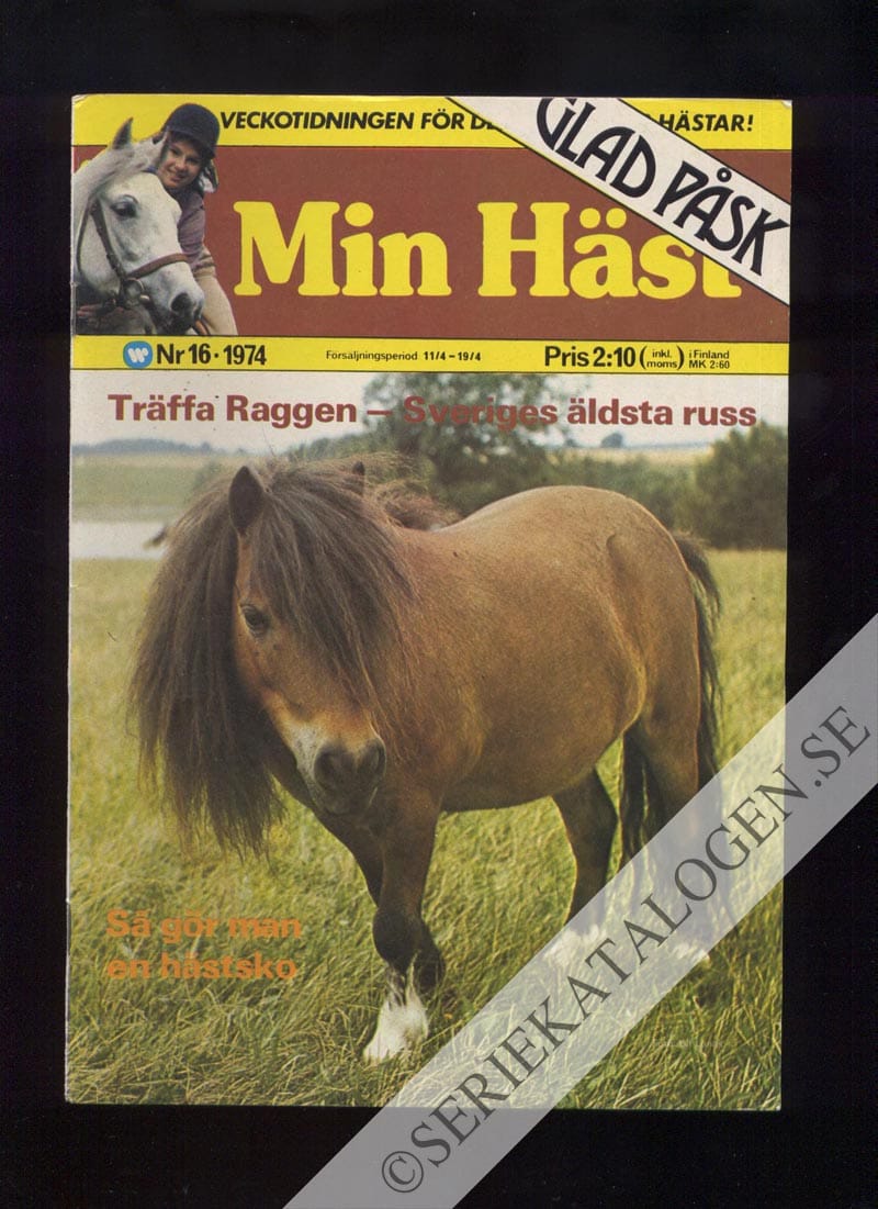 Framsida på Min häst #16 (1974)