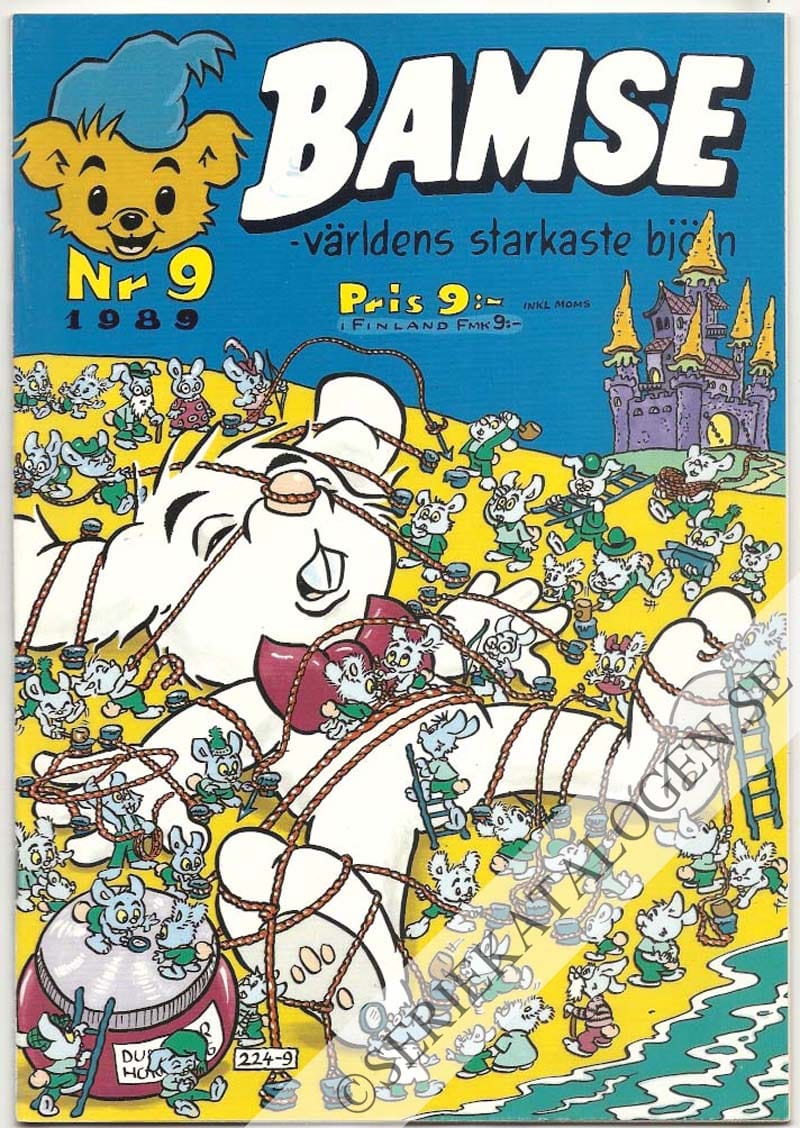Framsida på Bamse #9 (1989)