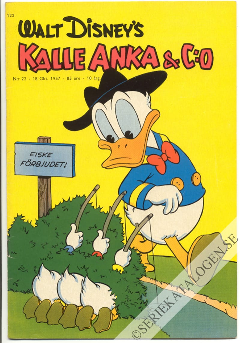Framsida på Kalle Anka & C:o #22 (1957)