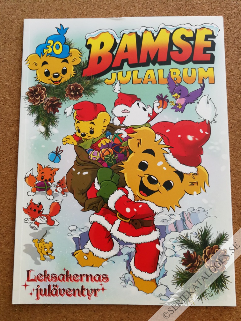 Framsida på Bamses julalbum Leksakernas juläventyr (2020)