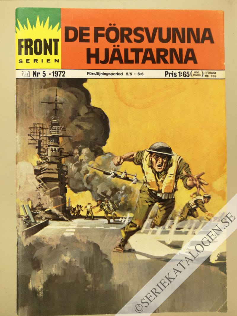 Framsida på Frontserien #5 - De försvunna hjältarna (1972)