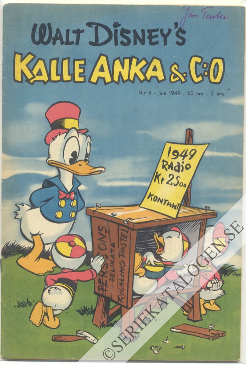 Framsida på Kalle Anka & C:o #6 (1949)
