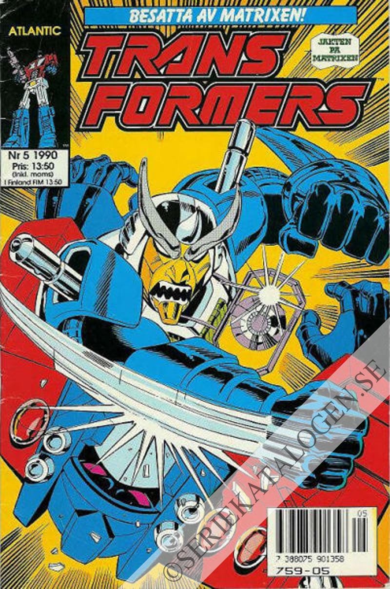 Framsida på Transformers #5 (1990)