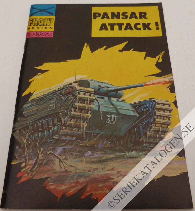Framsida på Frontserien Pansarattack! (1965)