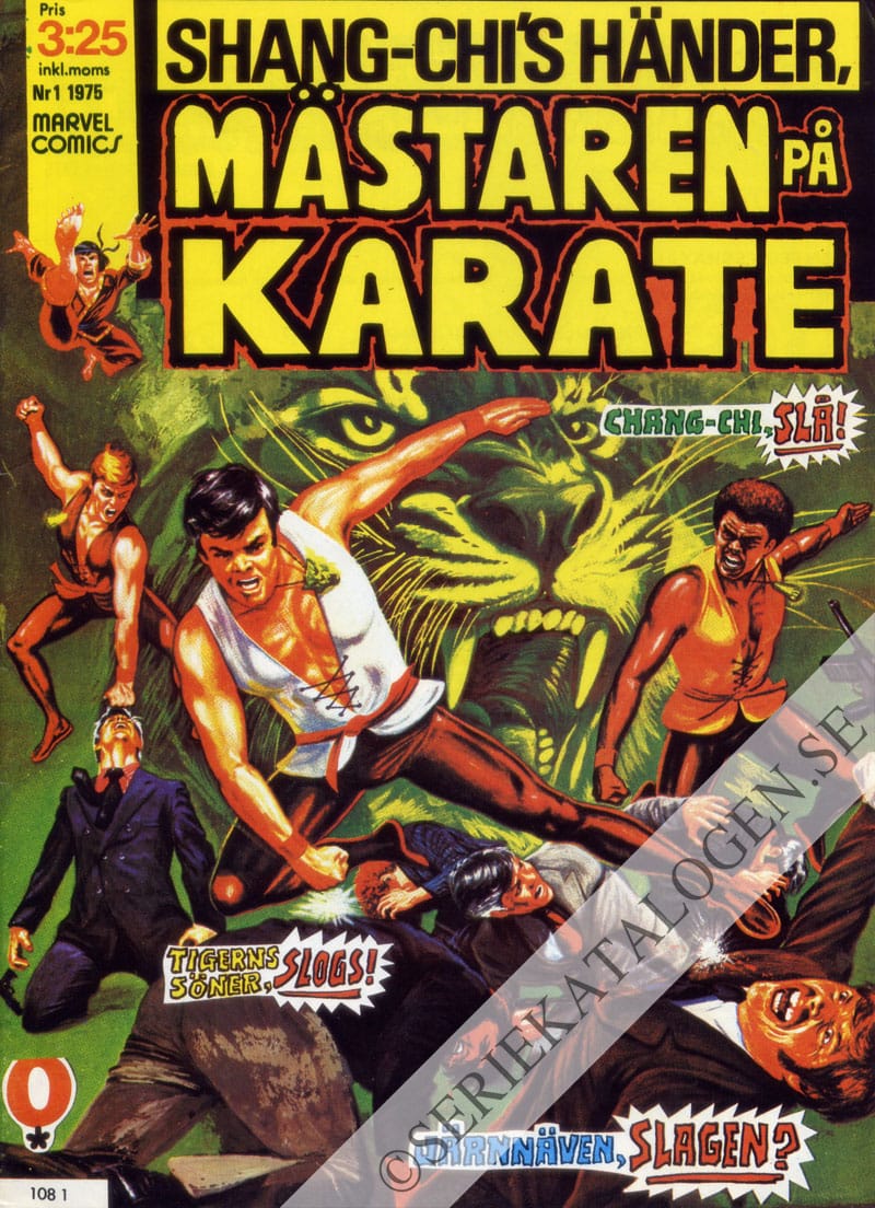 Framsida på Shang-Chi's händer, Mästaren på karate #1 (1975)