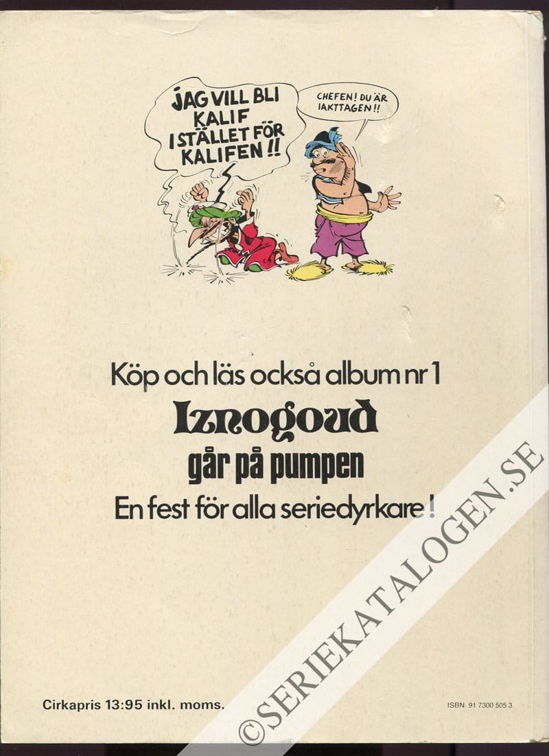 Baksida på Iznogoud den förskräcklige (1977)