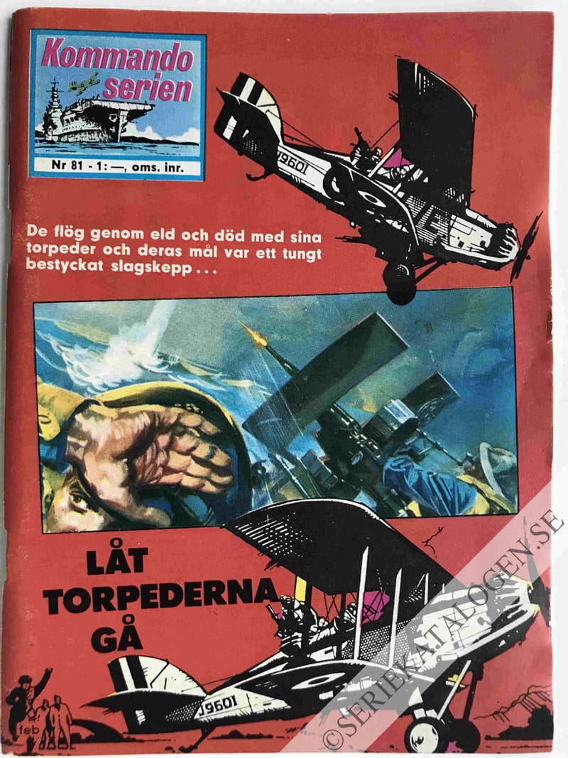 Framsida på Kommandoserien #81 - Låt torpederna gå (1966)