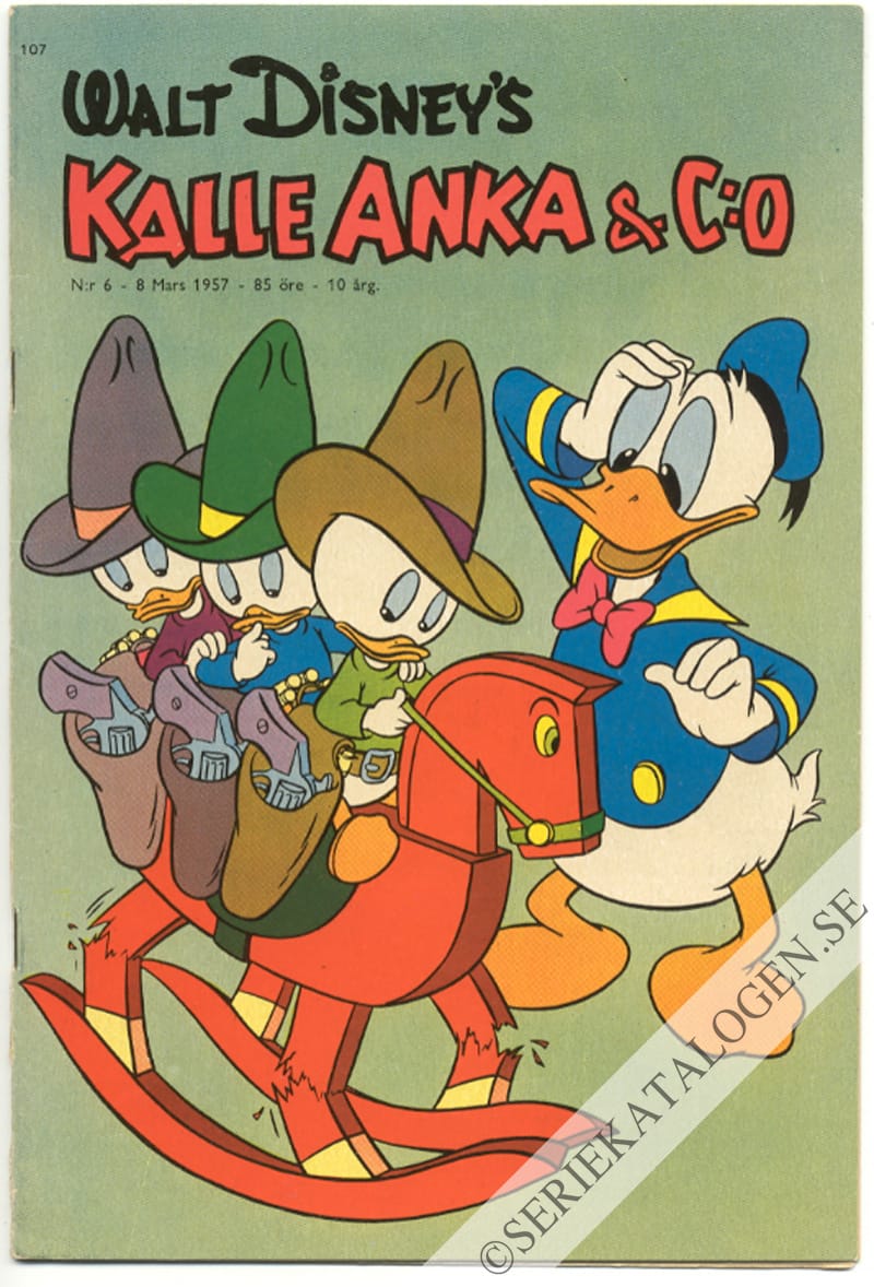Framsida på Kalle Anka & C:o #6 (1957)
