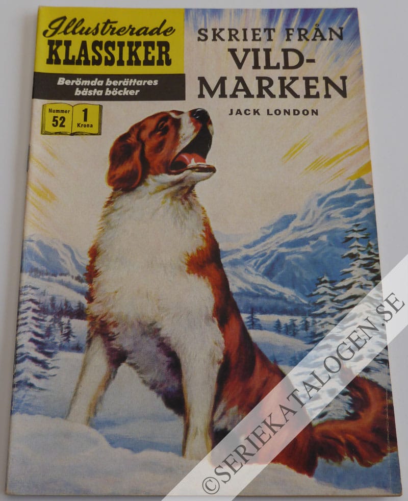 Framsida på Illustrerade Klassiker Skriet från vildmarken (1958)