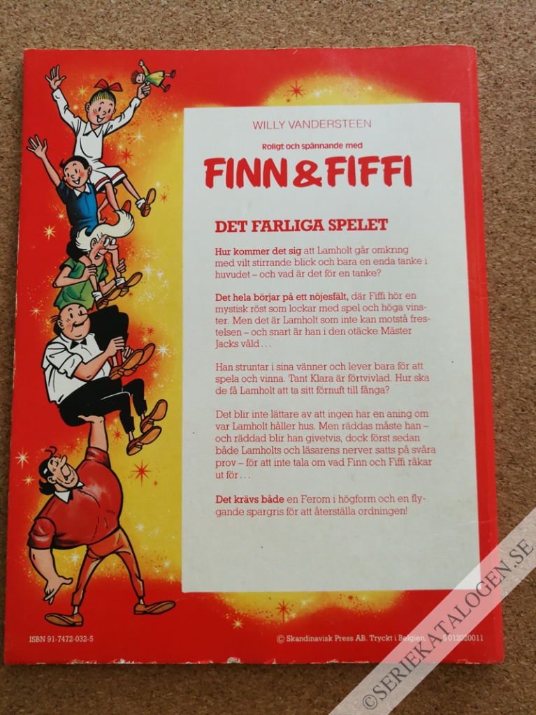 Baksida på Det farliga spelet (1979)