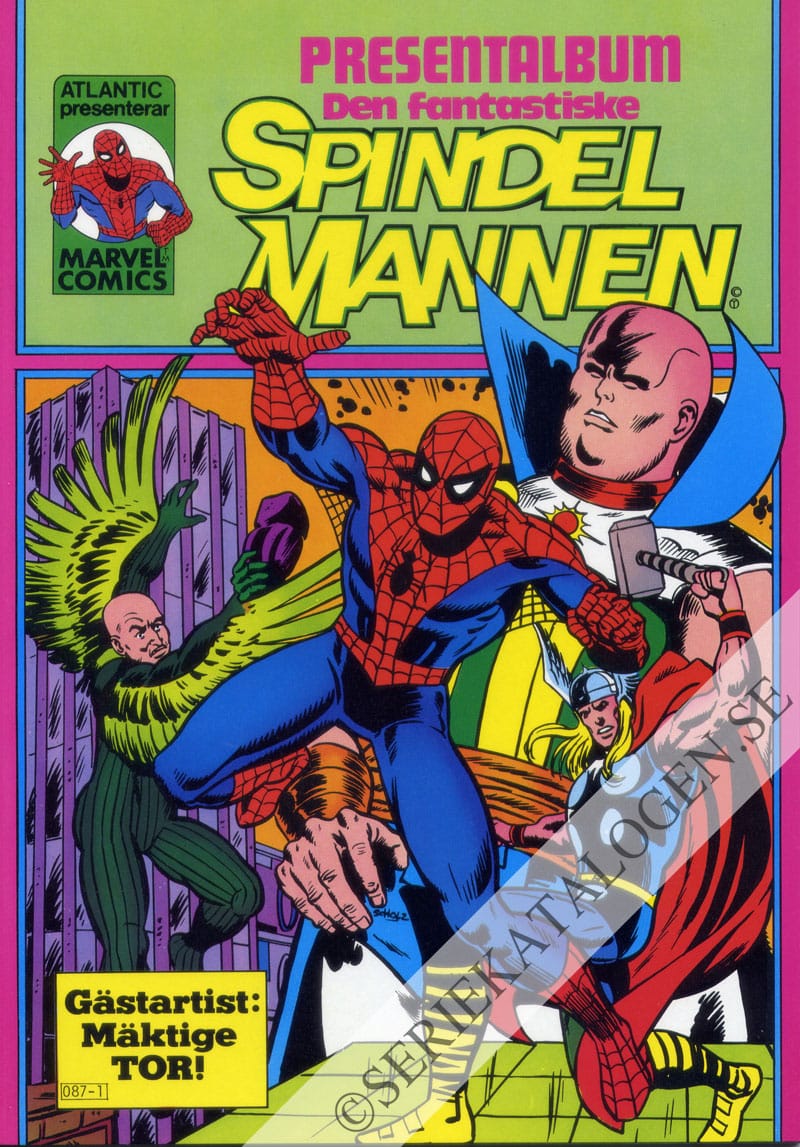 Framsida på Den fantastiske Spindelmannen Presentalbum8 (1982)