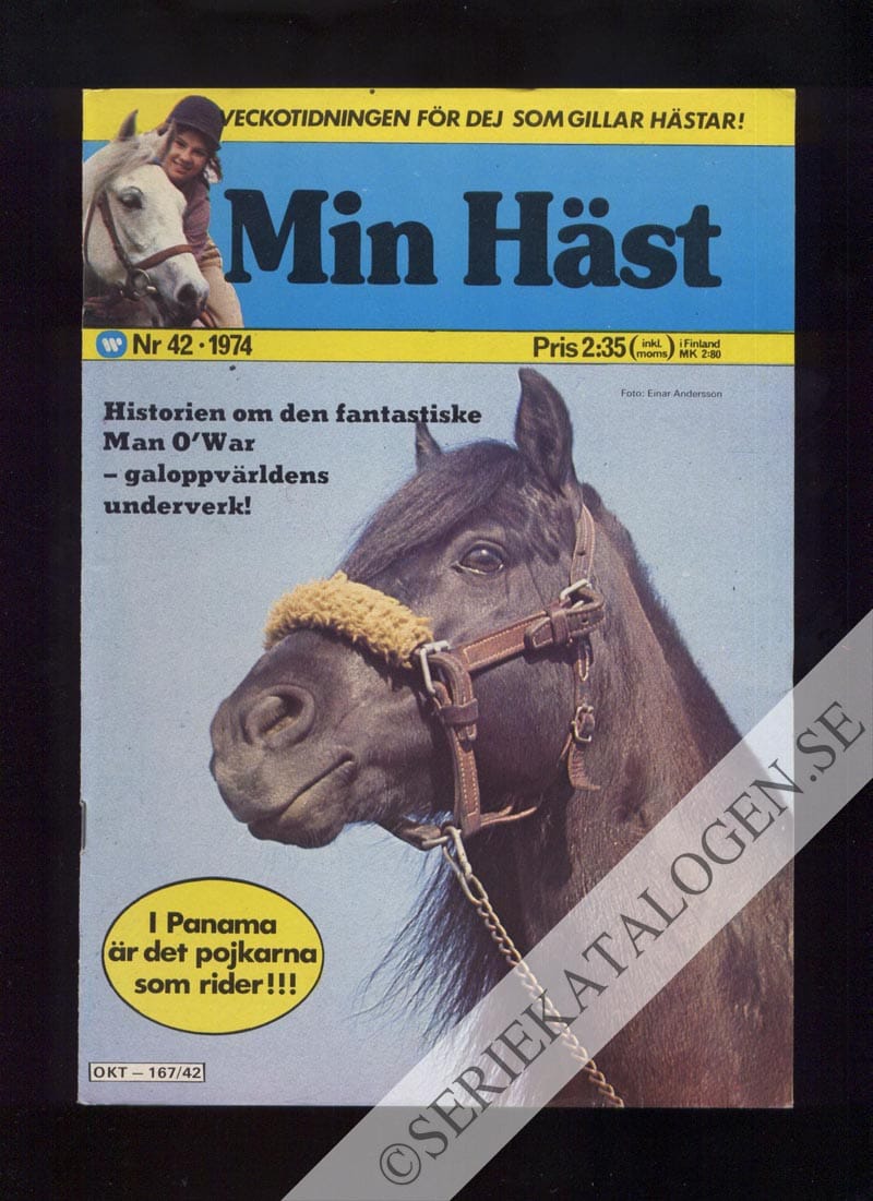 Framsida på Min häst #42 (1974)