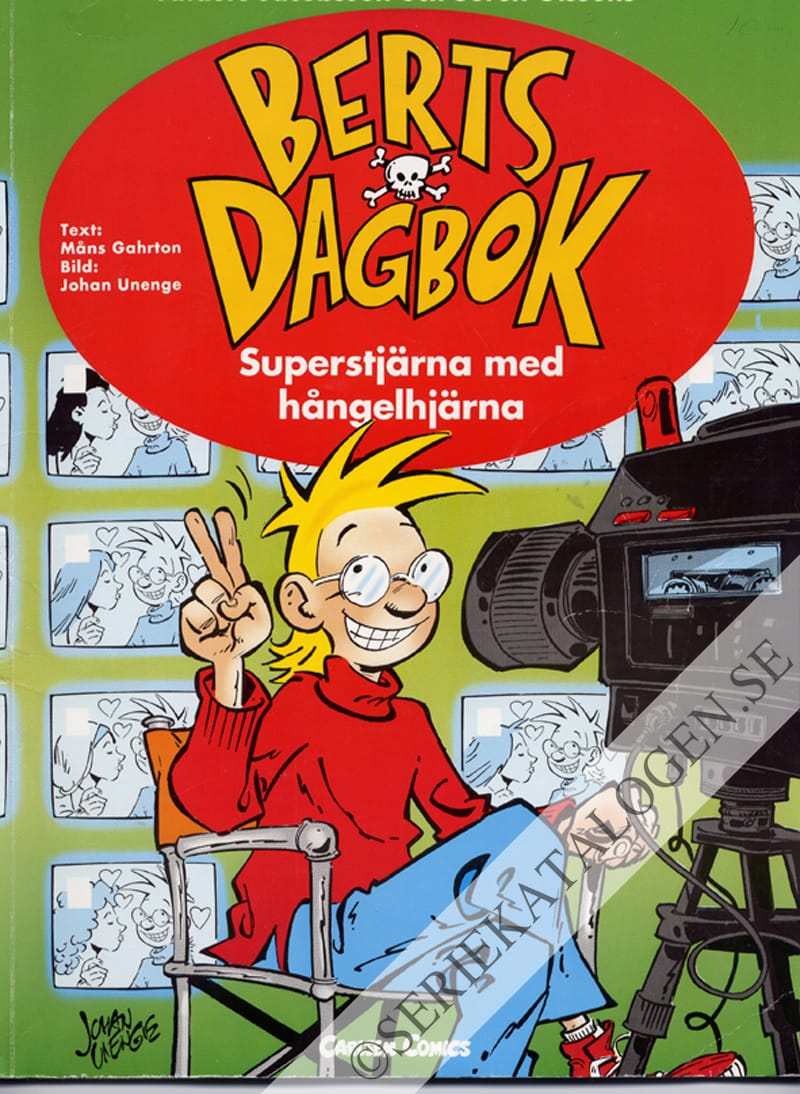 Framsida på Berts dagbok Superstjärna med hångelhjärna (1994)