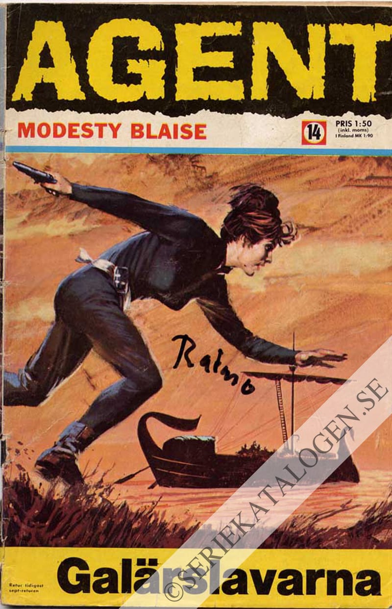 Framsida på Agent Modesty Blaise #14 (1969)