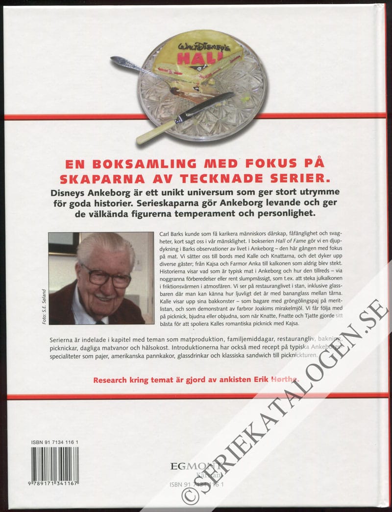 Baksida utan skyddsomslag på Carl Barks - Till Bords i Ankeborg (2005)