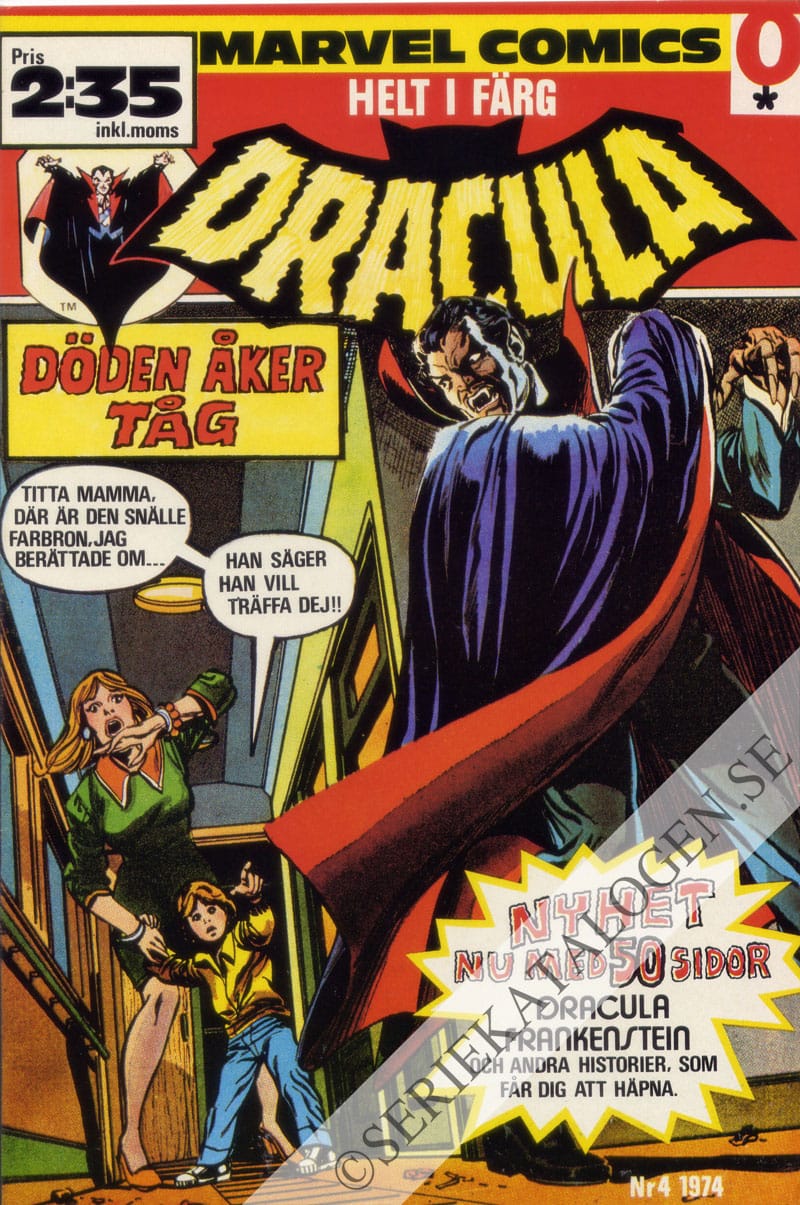 Framsida på Dracula #4 (1974)