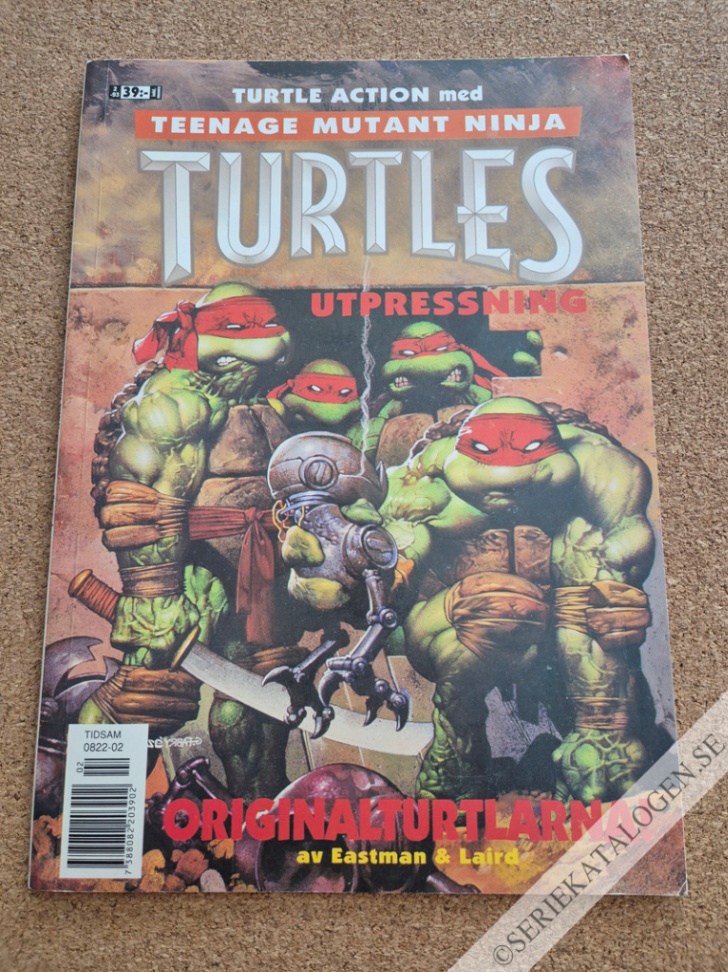 Framsida på Turtle Action med Teenage Mutant Ninja Turtles Utpressning (1993)