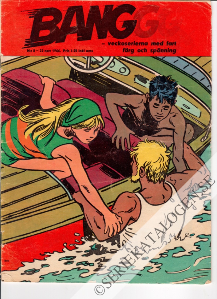 Framsida på Banggg - veckoserierna med fart, färg och spänning #8 (1966)