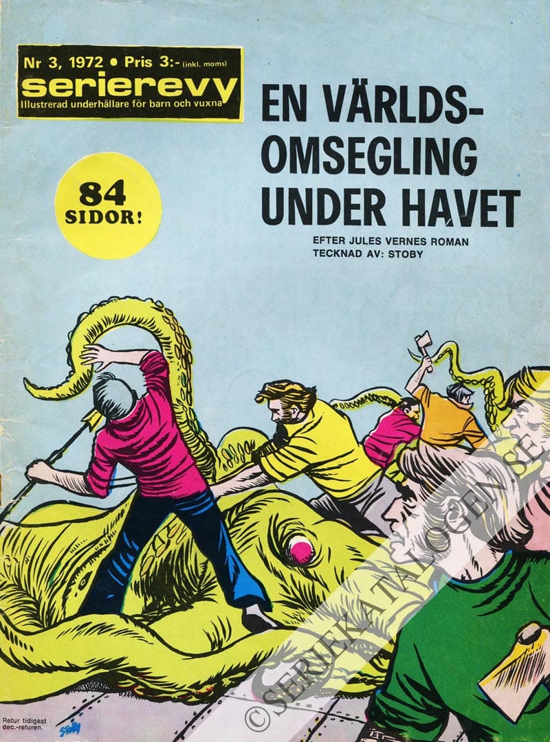 Framsida på Serierevy En världsomsegling under havet (1972)
