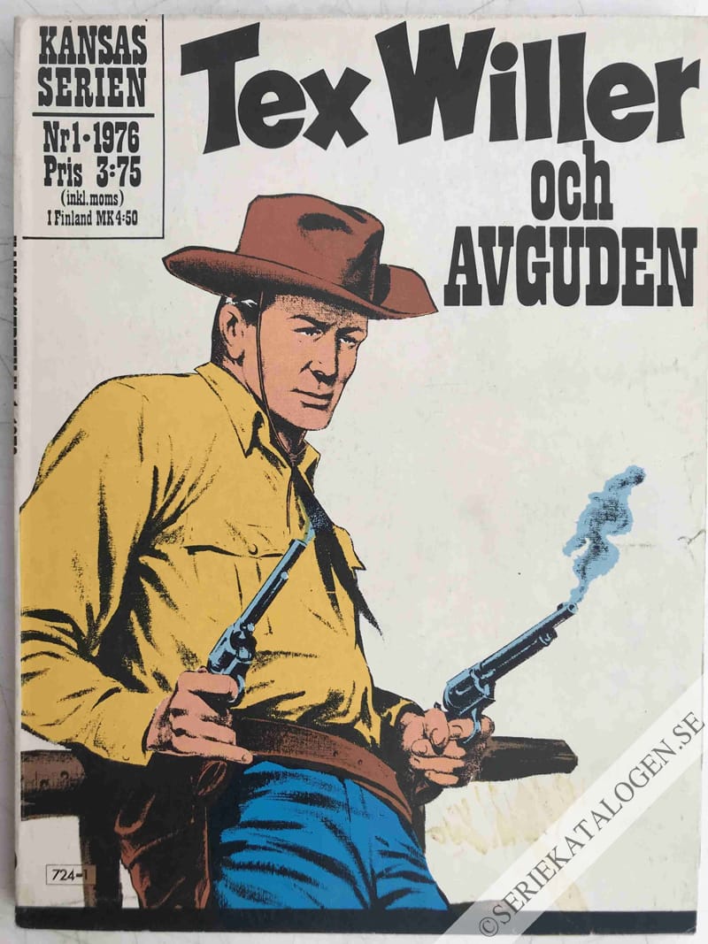 Framsida på Kansasserien Tex Willer och avguden (1976)