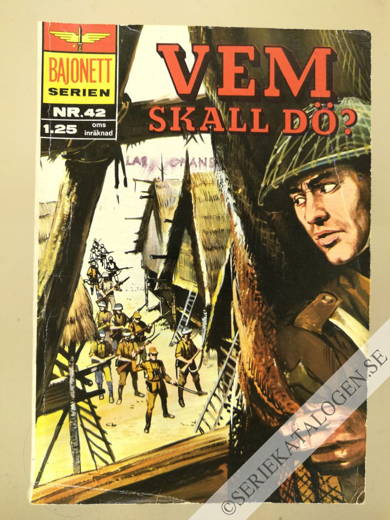 Framsida på Bajonettserien Vem skall dö? (1968)