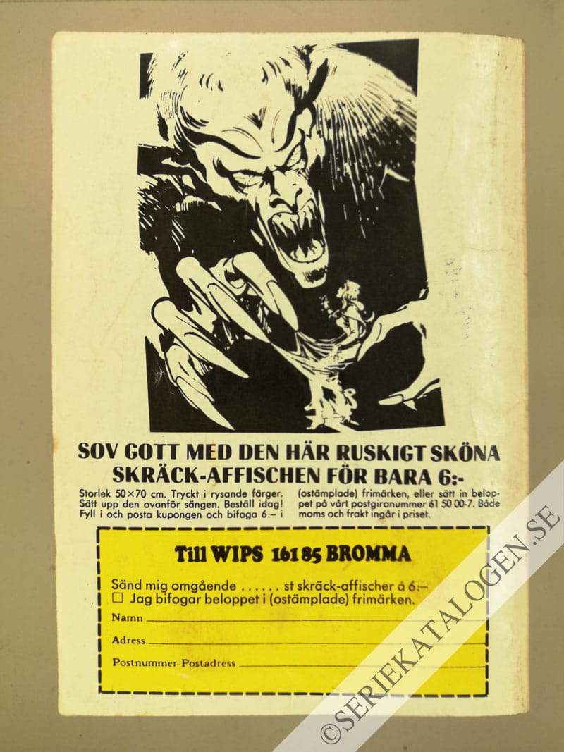 Baksida på Uppdrag "Andaru" (1973)