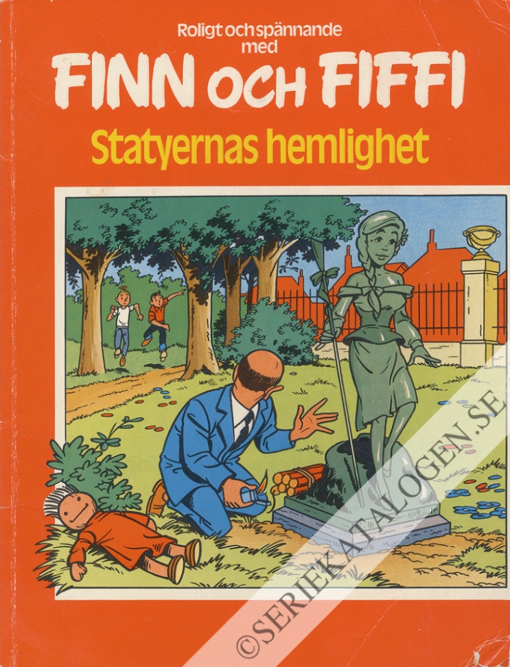 Framsida på Finn och Fiffi #19 - Statyernas hemlighet (1979)