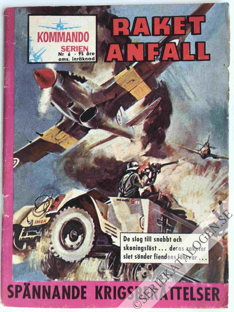Framsida på Kommandoserien Raketanfall (1963)