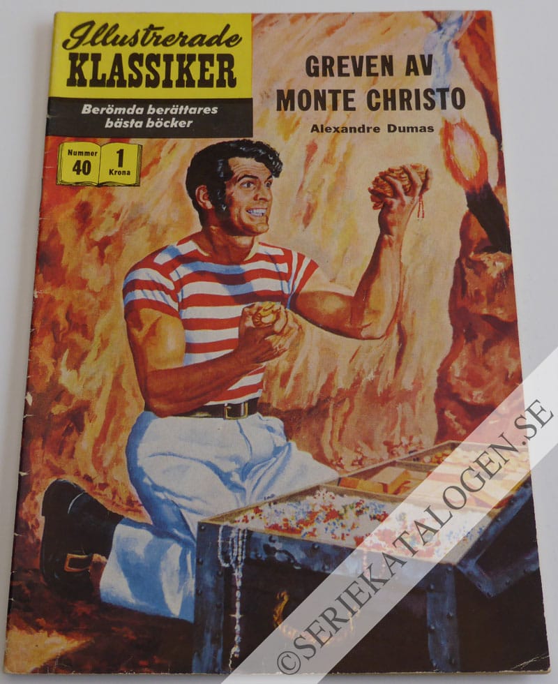 Framsida på Illustrerade Klassiker Greven av Monte Christo (1957)