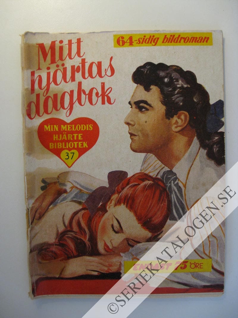 Framsida på Min melodis hjärtebibliotek Mitt hjärtas dagbok (1955)