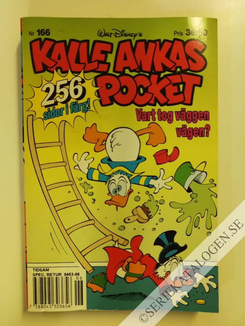 Framsida på Kalle Ankas pocket #166 - Vart tog väggen vägen? (1994)