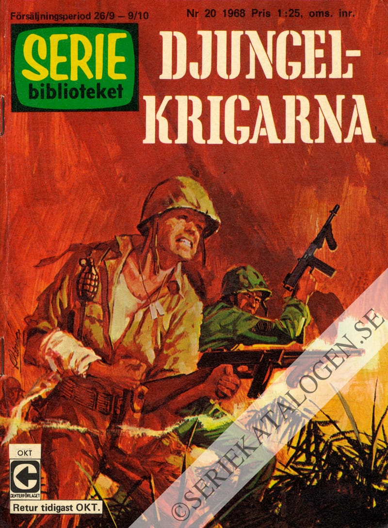 Framsida på Seriebiblioteket #20 - Djungelkrigarna (1968)