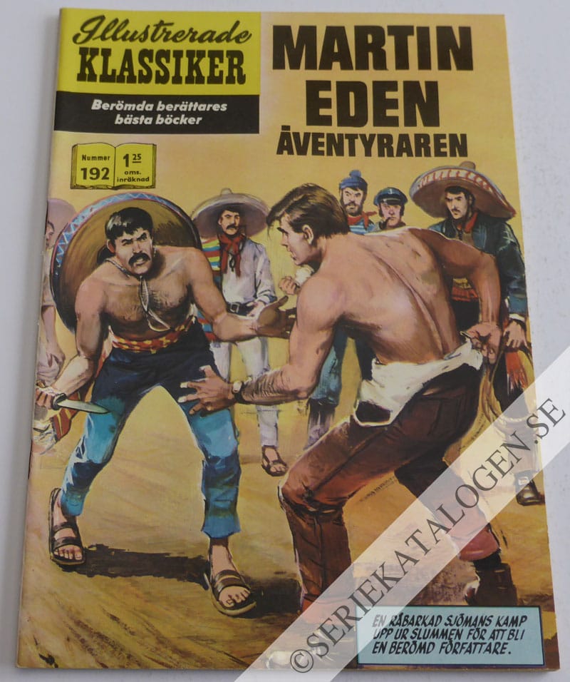 Framsida på Illustrerade Klassiker #192 - Martin Eden äventyraren (1967)