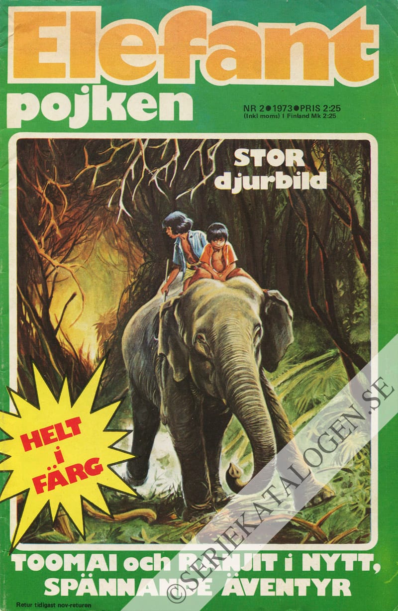 Framsida på Elefantpojken #2 (1973)