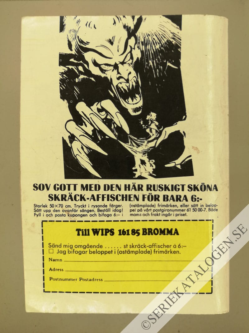Baksida på Att dö i krig (1975)